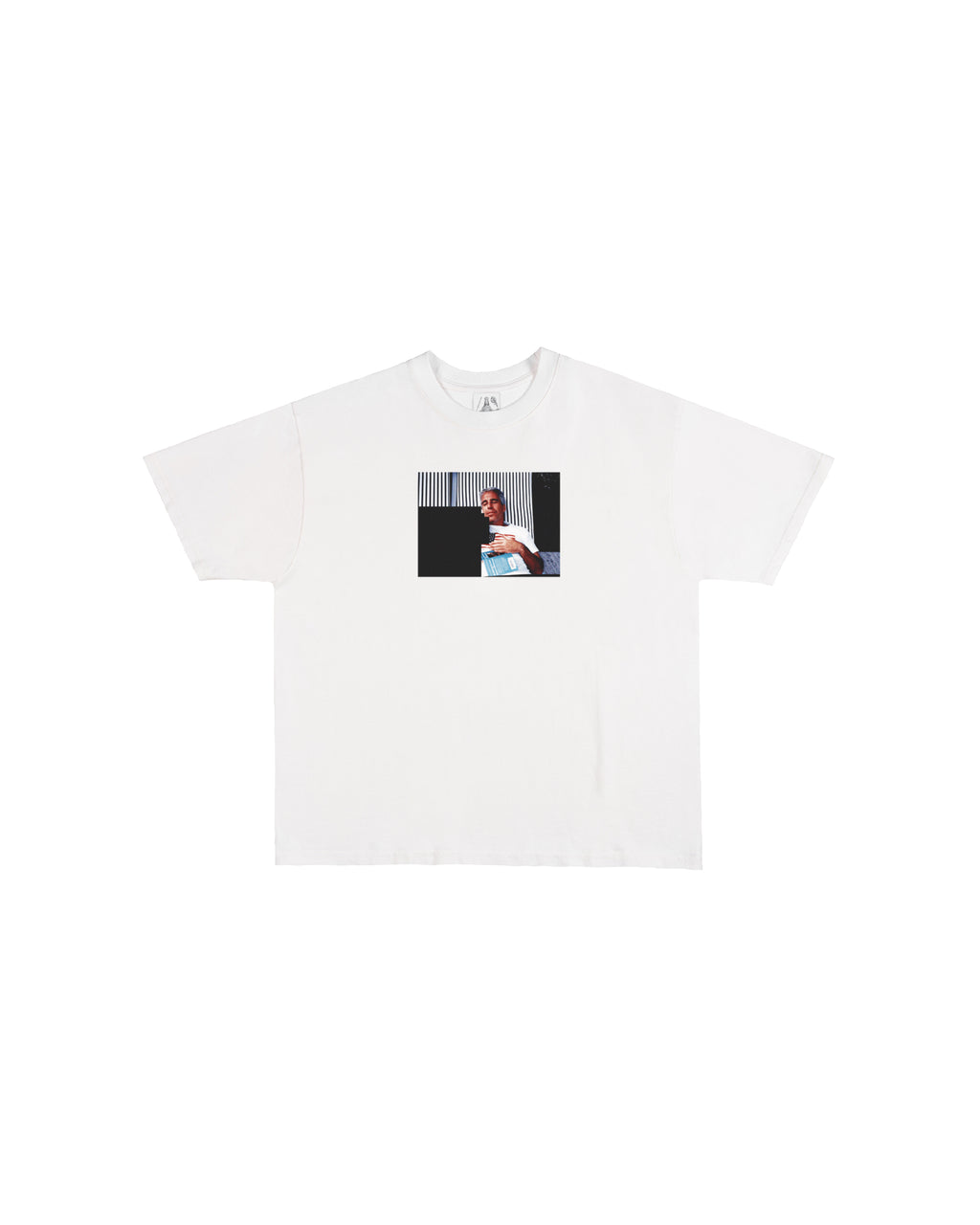 Third Rail 'Illegal Sex Controls America' t-shirt — front view, Epstein-themed political graphic tee