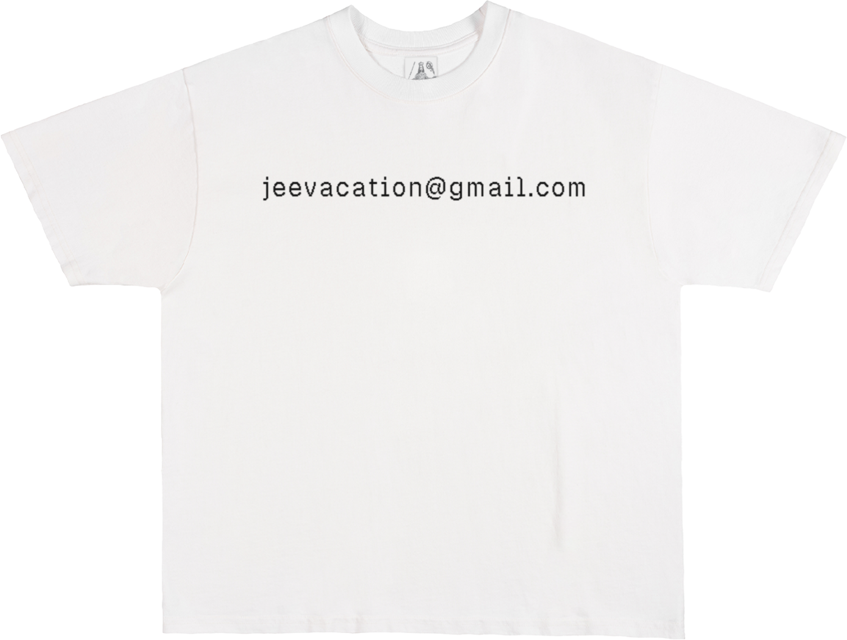 Third Rail 'jeevacation@gmail.com' t-shirt — flat lay front product photo, political graphic tee